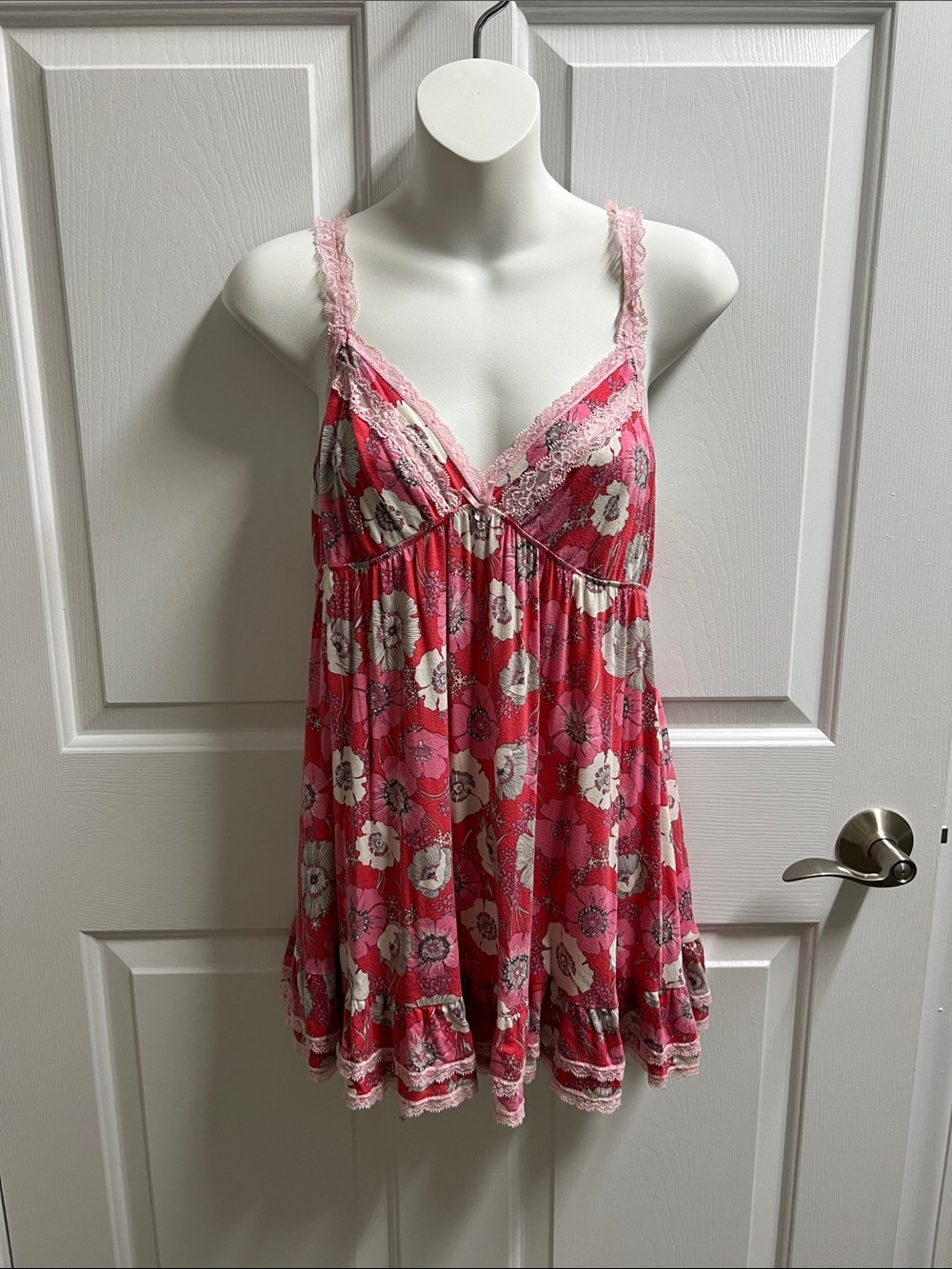 Victoria's Secret Pink Floral Chemise lingerie sleepwear large L